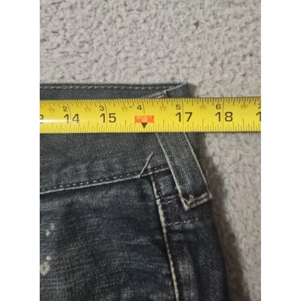 True Religion‎ Jeans Mens 32 x 33 Skinny Dark Wash Faded Distressed